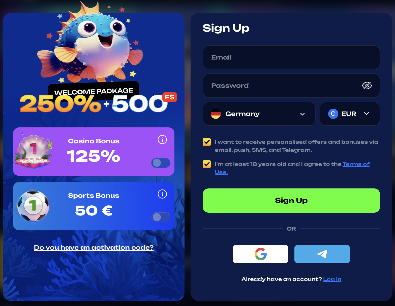Fugu Casino Bonusübersicht – Willkommenspaket, Reload-Boni und Rakeback im Spielerkonto