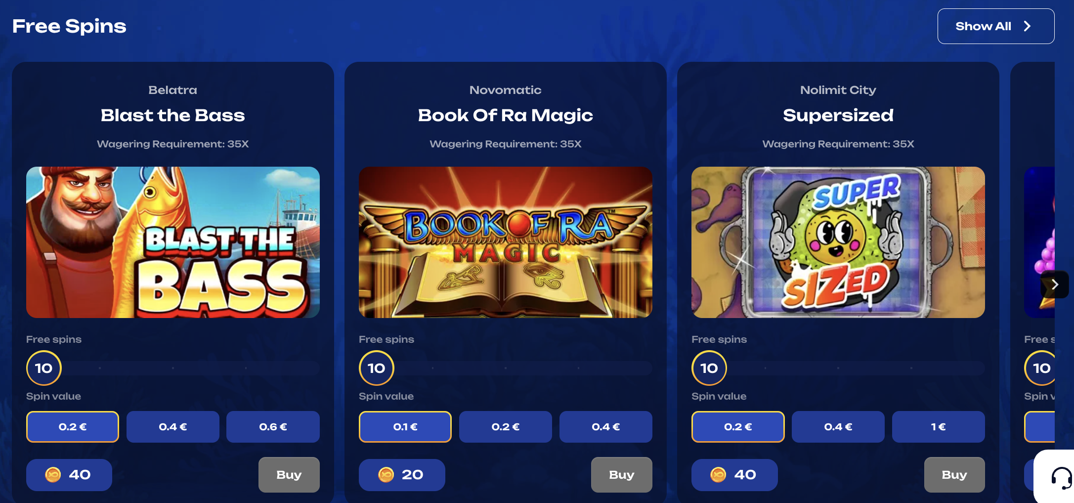 Fugu Casino Free Spins Store – Freispiele-Pakete und SeaCoins-Preise