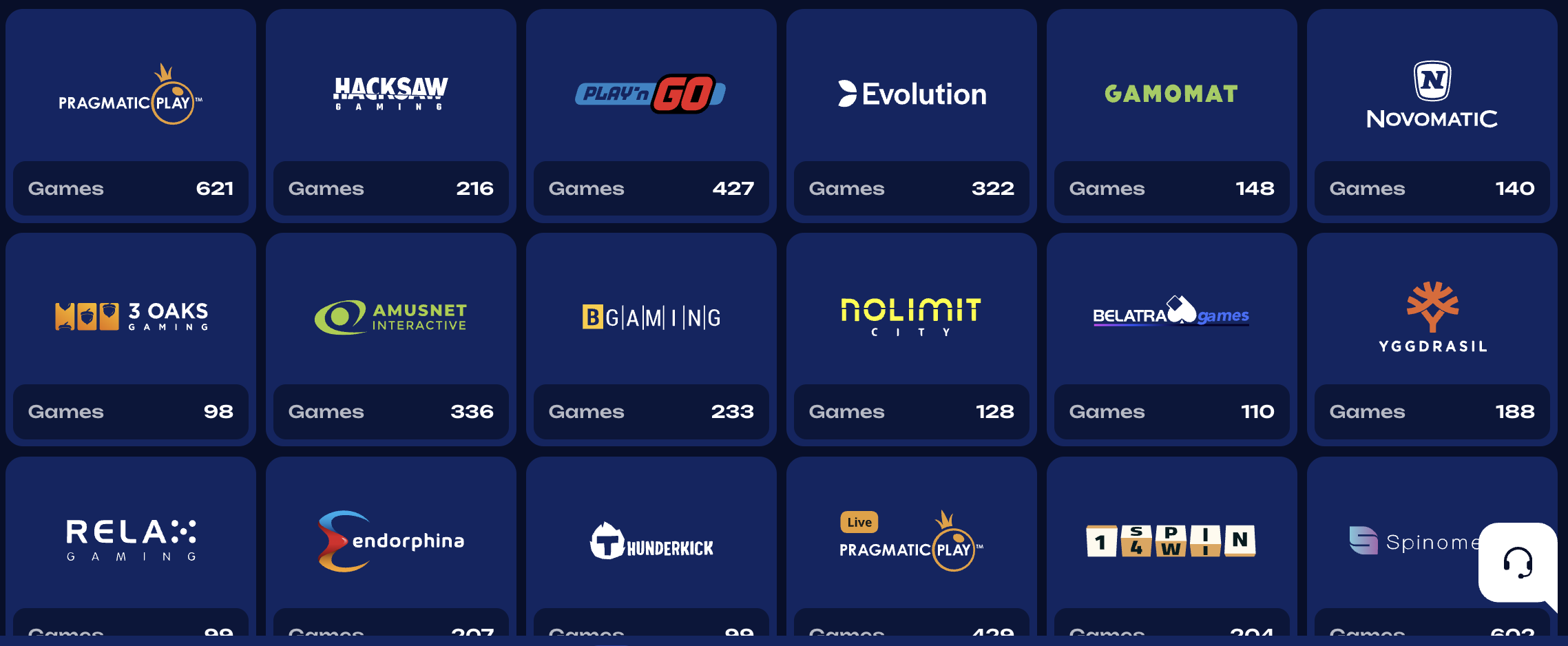 Fugu Casino Spielanbieter – 75+ Provider mit über 4.000 Spielen im Spielportfolio
